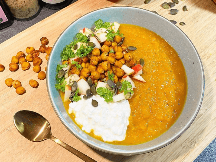 Billede af Hokkaidosuppe med sprøde kikærter 