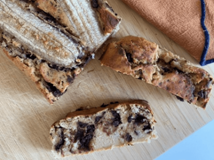 Billede af Banankage med hvide bønner og chokolade