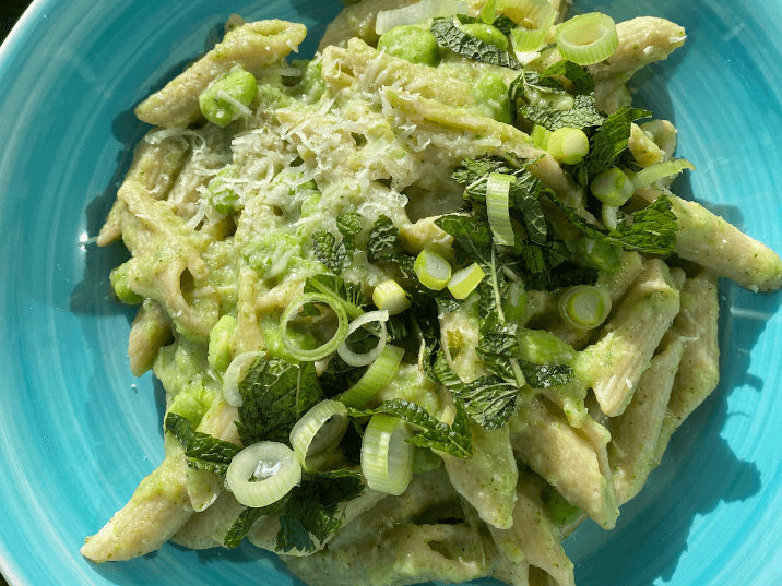 Billede af Broccoli pasta med bælgfrugter