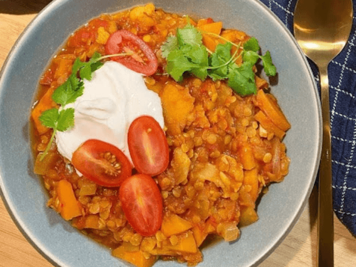 Billede af Dahl med blomkål og søde kartofler